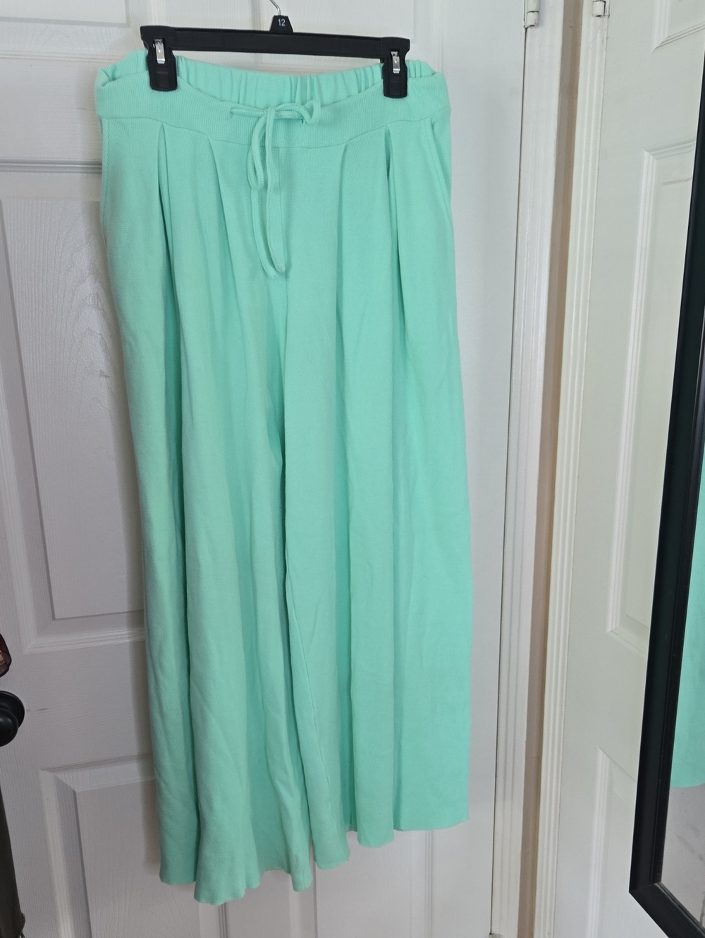 POL Wide-Leg Pants in Mint Green Oversized